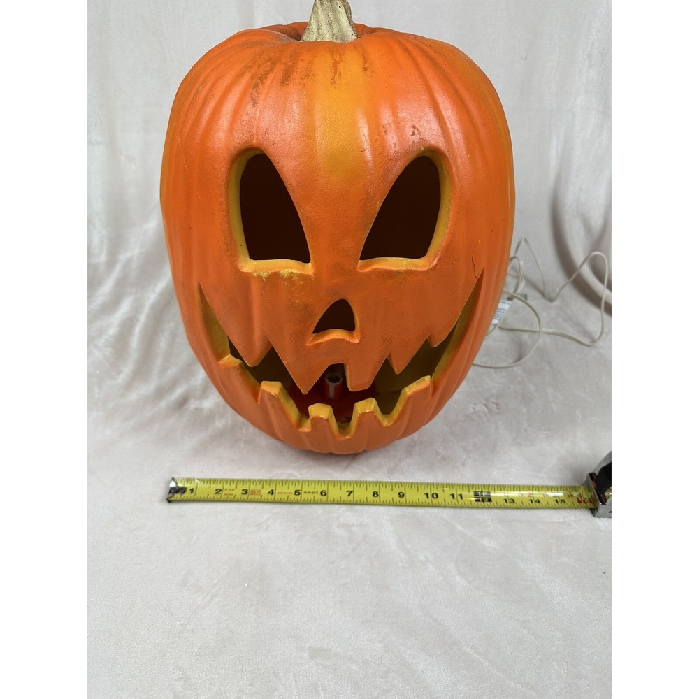 VTG 1995 Trendmasters Light Up Jack O Lantern Pumpkin Halloween Foam Mold 16" - Picture 13 of 13